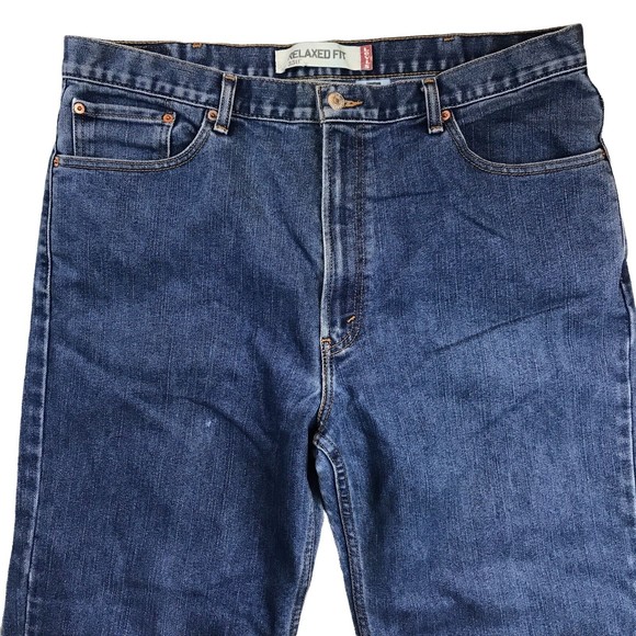 Vintage Levi's 550 Mens Jeans Size 40x32 Relaxed Fit Medium Wash Blue - Picture 3 of 9